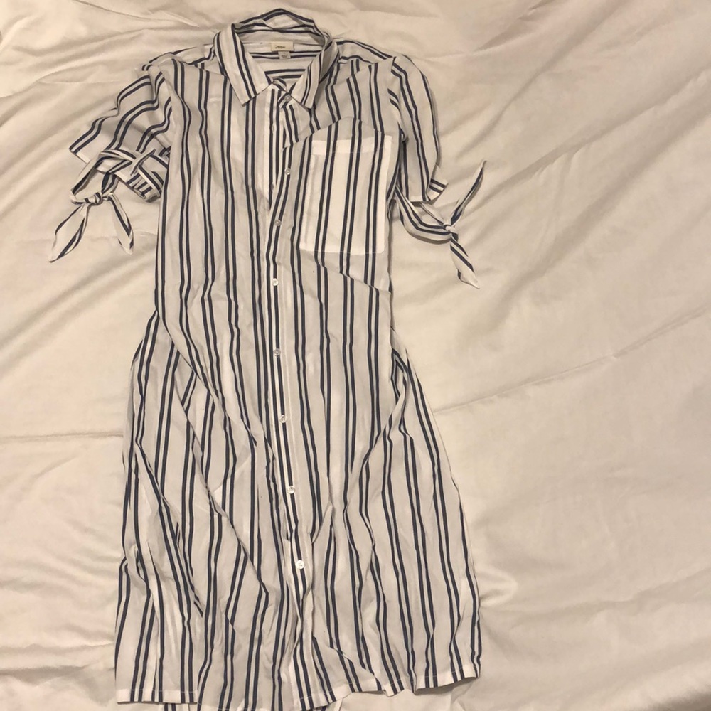 Striped Button up dress